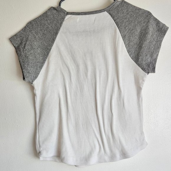 "Jolie & Joy" Women's LG WH t-shirt Short Gray Sleeves  Embroidered Stra… - Picture 2 of 4